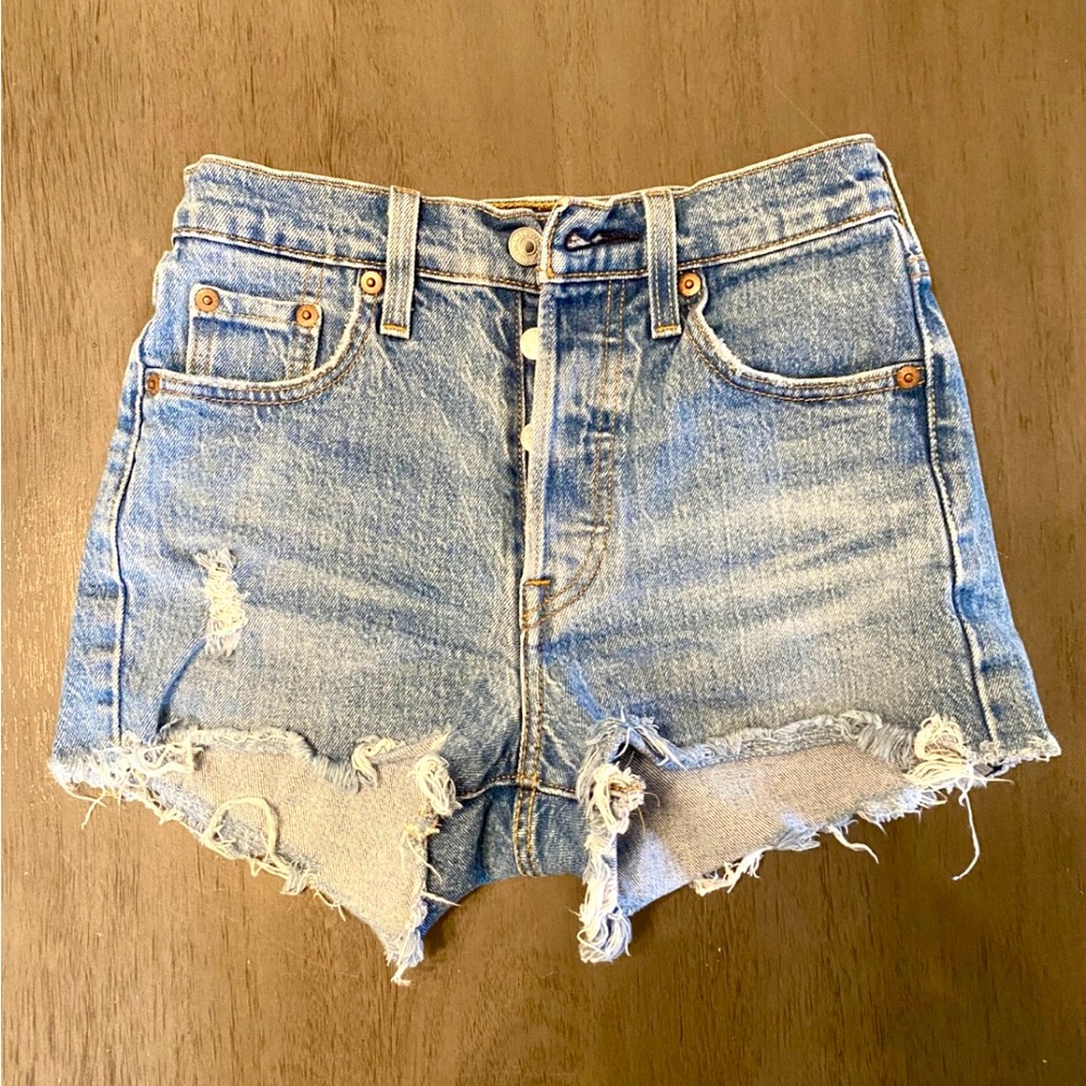 Levi's Light Blue Jean Shorts